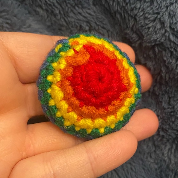 Crochet Pride Popping Mushroom - Picture 3 of 5